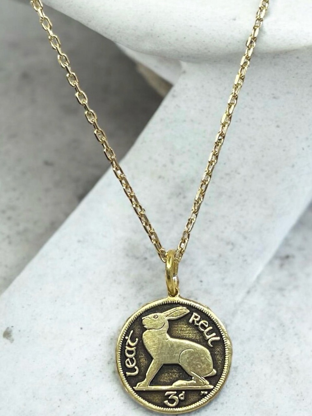 Irish Hare Coin Necklace and Pendant